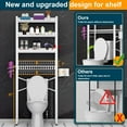 thumbnail image 3 of Over The Toilet Storage Cabinet,4 Tier Bathroom Organizer and Storage With Adjustable Shelf   Pad and Basket Multifunctional Space Saver Freestanding Bathroom Shelves With Dividers White, 3 of 12