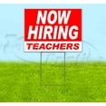 thumbnail image 1 of Now Hiring Teachers (18" x 24") Yard Sign, Includes Metal Step Stake, 1 of 6