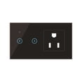 thumbnail image 3 of Bearachild Enchufe de pared inteligente enchufe de EE. UU. WiFi temporizador inalámbrico Control remoto interruptor de pantalla táctil toma de corriente Electrodomésticos TYPE3 NO3 Bearachild HA005243-05, 3 of 6