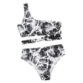 thumbnail image 1 of Plus Size Swimsuit Women‘S Sexy High Breast Contrast Gradient Split Bikini Sete Piece Swimsuit, 1 of 4