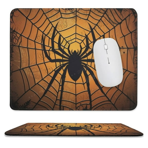 Spider Print Mouse Pad with Stitched Edge,Premium-Textured Mouse Mat, Non-Slip Rubber Base Mousepad for Laptop, Computer & PC 10"x12"