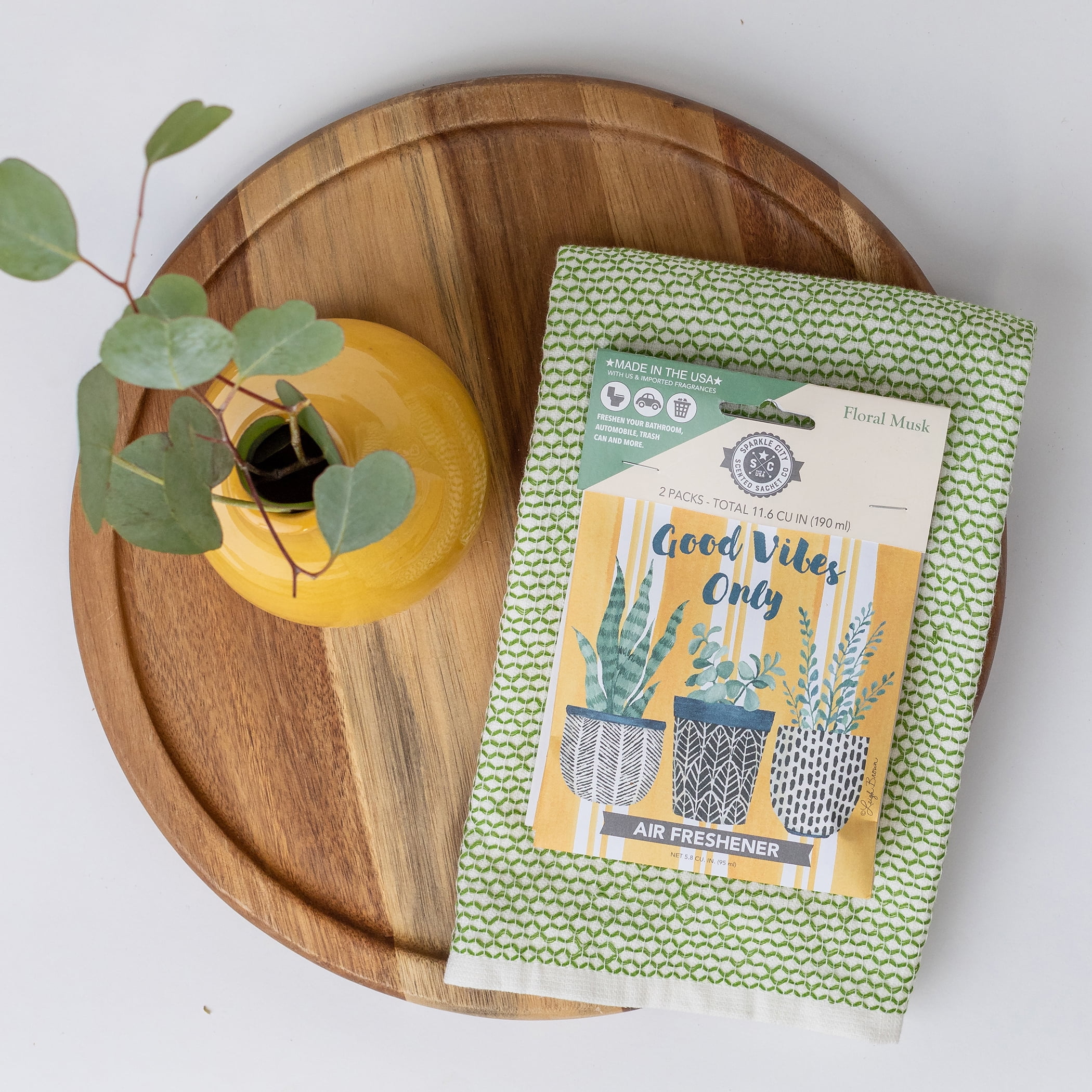 (2 pack) Sparkle City Scented Sachet 2 Pack, Good Vibes