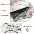 thumbnail image 6 of 2'x6' Rug Runners for Hallways Kitchen, Happy Easter Non Slip Entryway Beside Floor Carpet Runner, Spring Daisy Eggs Leaves Butterfly Colorful Plaid Laundry Room Bedroom Throw Rugs Mat for Family Pet, 6 of 8