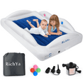 RichYa Inflatable Toddler Travel Bed 62x40x12 with 4 Safety Bumpers, Portable Toddler Bed,Dark
