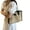 Black, variant on Straw Woven Tote Bag Girl Women Casual Handbag Shopping Shoulder Bag Large Capacity Travel Journey Bag Leisure Beach Bag