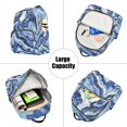 thumbnail image 5 of JIALIOU Mini Backpack Purse for Women Quilted Casual Daypack Small Travel Shoulder Bag, Blue Black White Marble, 5 of 7