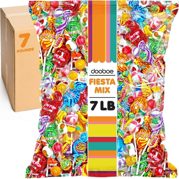 Pinata Candy - Bulk Fiesta Mix - 7 Pounds - Goodie Bag Party Filler - Assorted Candies - Dooboe
