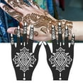 thumbnail image 5 of Happydeer 2Pcs Cool Temporary Flower Pattern Hand Art Decal Tattoo Sticker for Nightclubs, 5 of 12