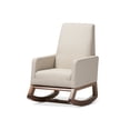 thumbnail image 5 of Rocking Chair Upholstered Modern Retro High Back Accent Chair Light Beige, 5 of 5