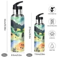 thumbnail image 2 of Yayeee 20oz Insulated Water Bottle Double Wall Stainless Steel with Flip Straw Lid, Art Field, 2 of 7