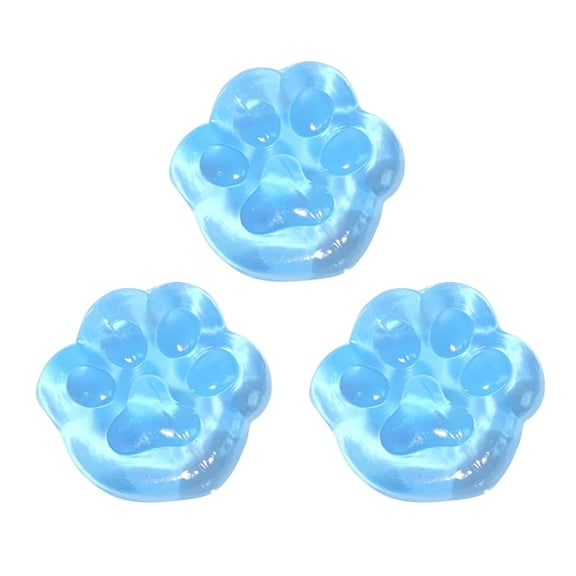 3Pack Cat Paw Squishies – Transparent Glitter-Filled Foam That Slowly Rises Back,Satisfyingly Soft and Tacky Texture,Great for Fidgeting Sky Blue