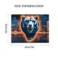 thumbnail image 3 of JEUXUS Chicago Sports Bears Poster Canvas Print Wall Art Gift Sports Fan's Collection Artwork Home Decor Posters  16x12in, 3 of 6