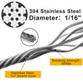 thumbnail image 2 of Wire Rope Discount Parts Direct, acero inoxidable de 1/16 pulgadas, 100 m, 368 libras, 2 of 7