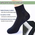 thumbnail image 3 of CAILDANL 6 Pack Mens Ultra Thin Breathable Socks Summer Mesh Cotton Business Dress Sock, 3 of 7