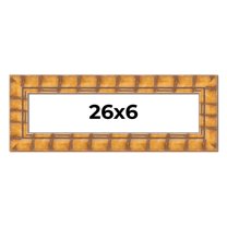 26x6 Frame Beige Real Wood Picture Frame Width 3 inches | Interior Frame Depth 0.5 inches | Natural