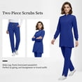 thumbnail image 3 of VIAOLI Women's Medical Scrubs Set - Half Zip Top and Straight Leg Pants, Multiple Pockets for Nurses & Doctors, 3 of 7