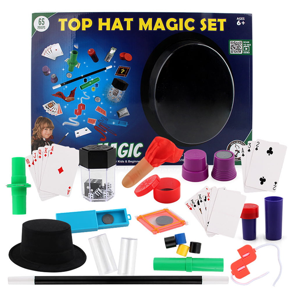 Deluxe Magicians Hat Magic Set Tricks Kids Children Play Toys Game Illusions 