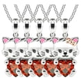 thumbnail image 1 of Collar de Animales CatNeck02 5 Pzas Collar Gatita/Corazón Plata/Rojo Metal. High Monaco MXTNE-005, 1 of 1