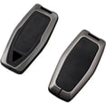 thumbnail image 3 of Key Fob Cover Compatible with Mitsubishi Outlander PHEV Pajero Sport L200 Delica Mini eK Colt Leather 3 Button 2025-2026 Keychain Case Holder Protector,2 Button Black, 3 of 9