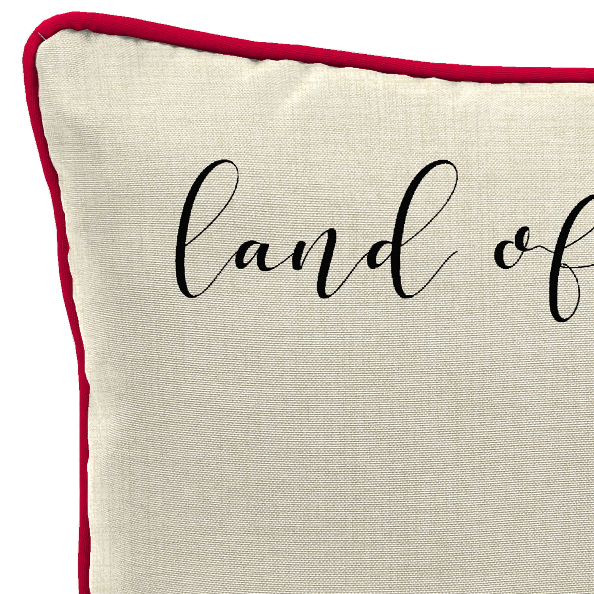 Jordan Manufacturing 18" x 18" Beige Land of the Free Truck Reversible Outdoor Throw Pillow (2-Pack)