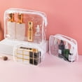thumbnail image 6 of TNOBHG Transparent Cosmetic Travel Bags 3 Pcs/set Transparent Cosmetic Bag Set Waterproof Portable Stylish Makeup Organizer Clear Makeup Bag Set, 6 of 8