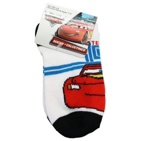 Disney Pixar Cars Socks - Disney Pixar's Cars Lightning McQueen Black/White Socks (1 Pair, Size 4-6)