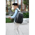 thumbnail image 4 of Mochila Para Laptop Con Puerto Y Cable Usb Negro con Gris, 4 of 5