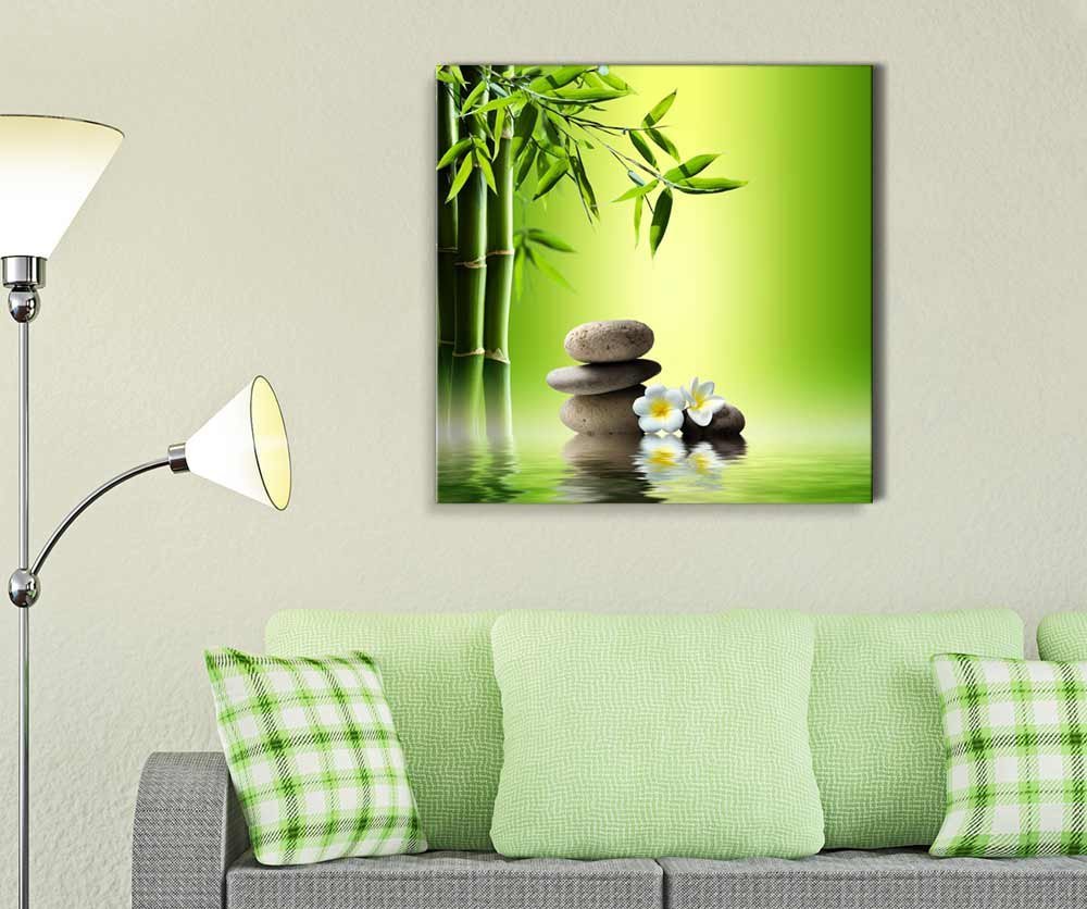 Wall26 Canvas Prints Wall Art Relaxing Scene of Stones and Bamboo on  Water Modern Wall Decor/ Home Decoration Stretched Gallery Canvas Wrap  Giclee Print. Ready to Hang 24