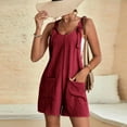 thumbnail image 3 of Fsqjgq Jumpsuit Rompers for Women Plus Size Summer Casual Loose Wide Leg Shorts Overalls with Pockets Solid Color Sleeveless Playsuit Outfits(,Xxxl), 3 of 7
