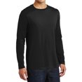 thumbnail image 2 of Men's Perfect Weight Long Sleeve Crew Neck Soft Cotton T-Shirt Jet Black 2X-Large, 2 of 5