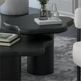 thumbnail image 4 of Pemberly Row Mid-Century Modern Solid Wood Large Coffee Table Black, 4 of 7