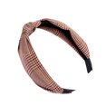 thumbnail image 1 of Accesorios para el cabello de diadema con aro de pelo de punto redondo con nudo cruzado de tela para mujer a la moda (marrón), 1 of 2