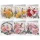 thumbnail image 1 of Kit Tarjetas Artesanales Bordado Diamantes Imitación Hugtrwg Tarjeta Pintura 5D DIY 6 Uds Ballet, 1 of 9