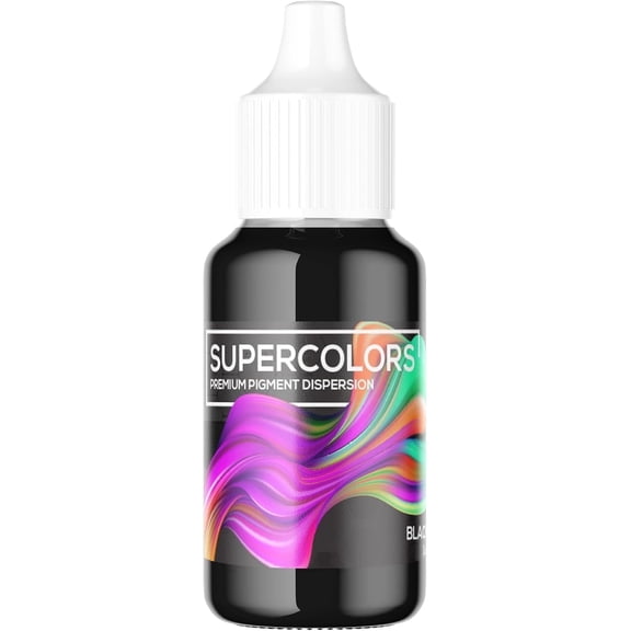 Superclear Super Colors Epoxy Pigment Black 1 oz, Concentrated Resin Dye