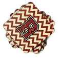 thumbnail image 2 of Letter R Chevron Maroon and Gold Foam Coaster Set of 4, 2 of 3