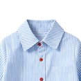 thumbnail image 4 of BLVB Toddler Baby Boys Girls Long Sleeve Button down Shirts Classic Collared Lightweight Jackets Kids Fall Clothes(Light Blue,9-10Years), 4 of 7