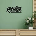 thumbnail image 6 of Word Sculpture Wood Sign Wooden Kitchen Laser Cutout Unfinished Slices Wood Craft DIY Black Wall Sign Ornaments Art for Personalized Front Door Kitchen Home Wall Decor Supplies 12 x 5.5Inch DIY, 6 of 9