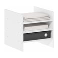 thumbnail image 2 of Furinno CUBICLE 3-Tier Cube Shelf Insert, Storage Organizer Accessory, Plain White, Fits Furinno Extra Thick Cubes, 2 of 10