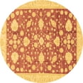 thumbnail image 1 of Ahgly Company Indoor Round Oriental Brown Traditional Area Rugs, 3' Round, 1 of 4