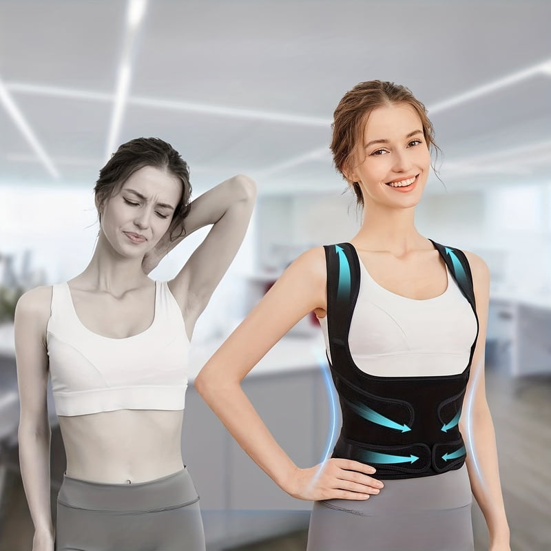 Back Brace Posture Corrector for Women and Men, Adjustable Shoulder Brace for Upper and Lower Back Pain Relief