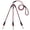 red   blue, variant on Adjustable Nylon 3 Way No-Tangle Triple Couple Pet Dog Walking Leash Lead with Padded Soft Handle Breakaway 3 Heads Lead Leash