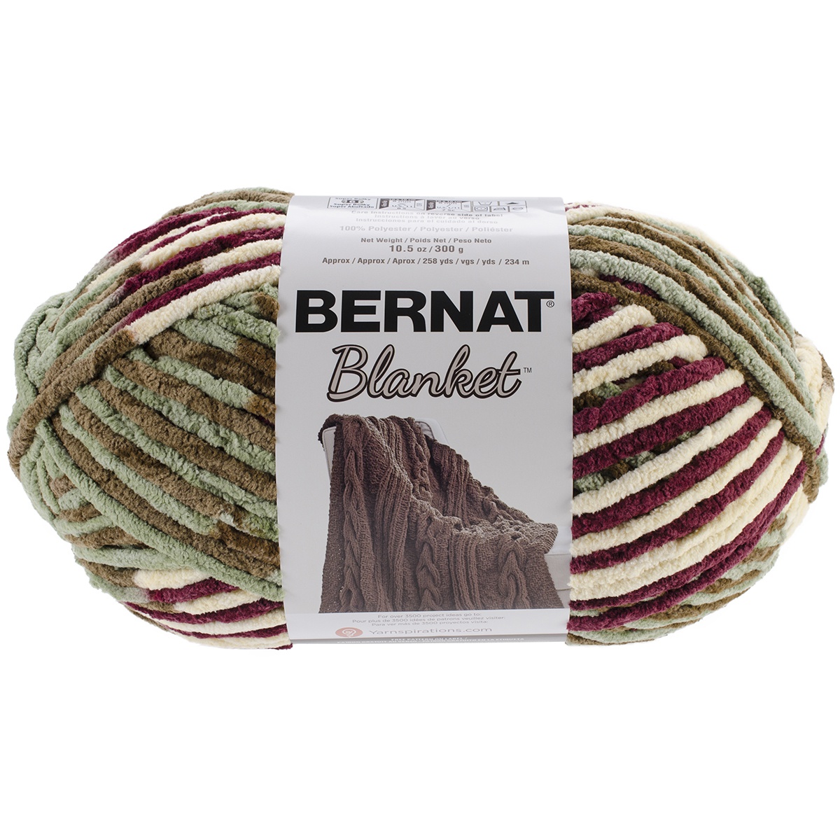 Bernat Blanket Big Ball Yarn - Plum Fields, Multipack of 4 - Walmart.com