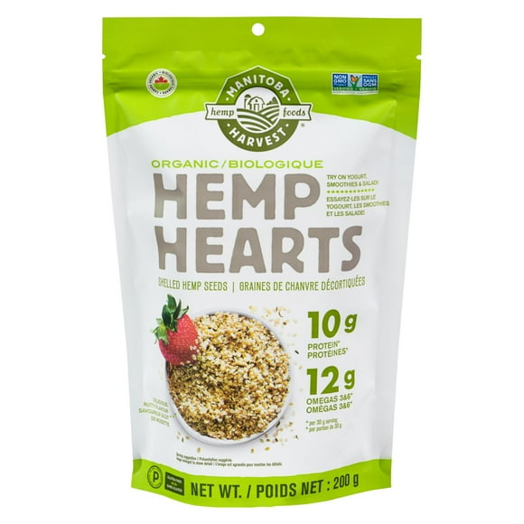 Manitoba Harvest Hemp Hearts Raw Shelled Organic Hemp Seeds, 200 g