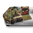 thumbnail image 3 of Vineyard Soft Flannel Fleece Blanket, Vineyard Landscapes Purple Grapes French Bottle Glass Rustic Cellar Couples, Cozy Plush for Indoor and Outdoor Use, 50" x 60", Green Red Brown, by Ambesonne, 3 of 6