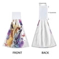 thumbnail image 4 of 2pcs Kitchen Hanging Towels Bathroom Hanging Towels Velcro Soft Hand Towel Absorbent Tie Towels for Kitchen Toilet Tea Bar Washcloth Decor Fox and Butterflies, 4 of 7