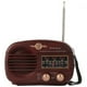 thumbnail image 1 of Retro Bluetooth Radio, Portable Radio AM FM Dark Brown, 1 of 5