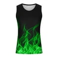 thumbnail image 4 of AIEOTT Flame Print Shirt Men Fashion Sleeveless Vest Graphic Print Tank Top Casual Crewneck Shirts Summer Cut off Shirts, 4 of 4