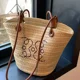 thumbnail image 5 of Nuevo bolso de paja tejido para mujer, bolso de hombro de ratán para vacaciones de verano 2024, bolso de hombro de paja francés para playa y verano, 5 of 5