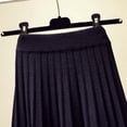 thumbnail image 6 of oqasdz Knitted Midi Skirt Elegant Flared Hem A Line Blend Flowy Pleated Skirts for Women Solid Color Casual Loose Soft Daily Wear Long Skirt, 6 of 6