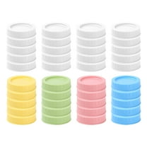 20pcs Plastic Glass Jar Lids,Reusable Leak Proof Replacement Food-grade Glass Jar Caps Fit Regular Mouth 70mm ,Colorful